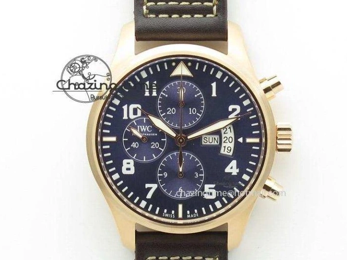 MIROTIME 0116 Breathable Da Vinci IW393402 SS ZF 1:1 Best Edition Blue Dial On Black Leather Strap A 7211